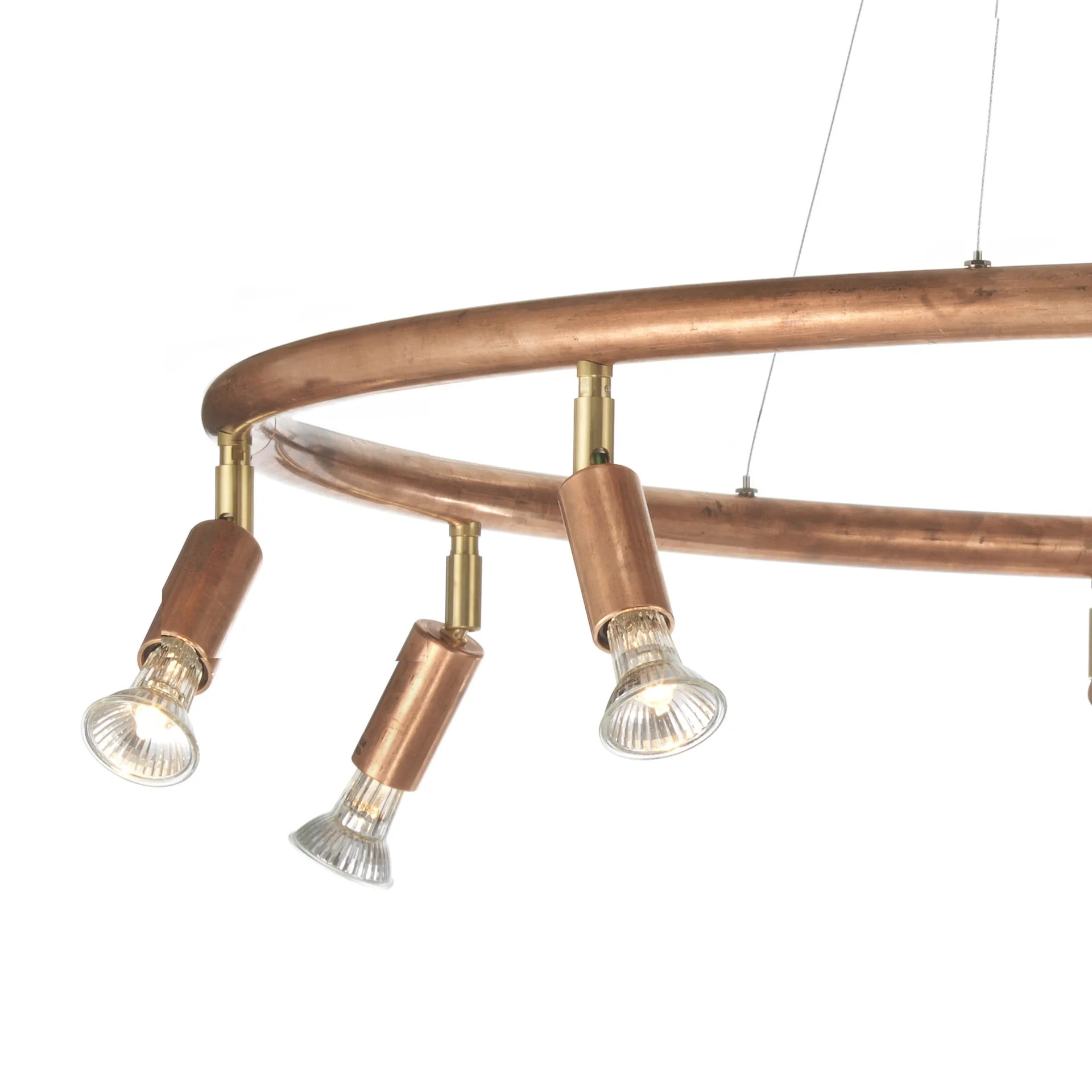Star 9 round lamp Ø100 cm, rough copper Örsjö Belysning