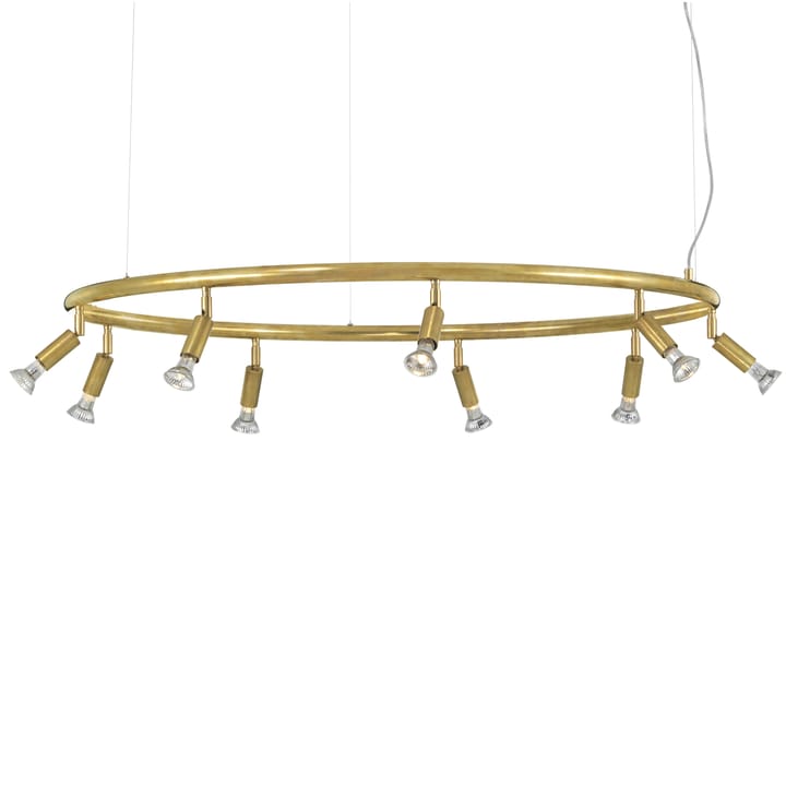 Star 9 round lamp - rough brass - Örsjö Belysning