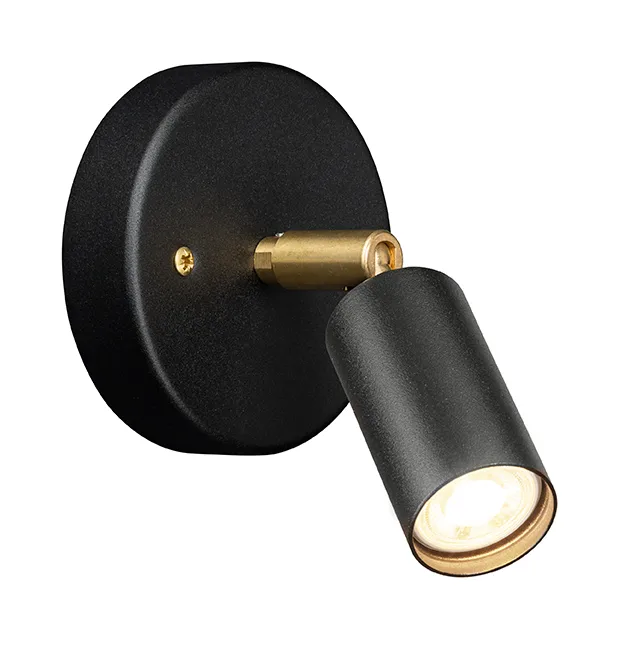 Örsjö Belysning Starlight 1 ceiling/wall lamp fixed mount Black textured lacquer RAL 9005