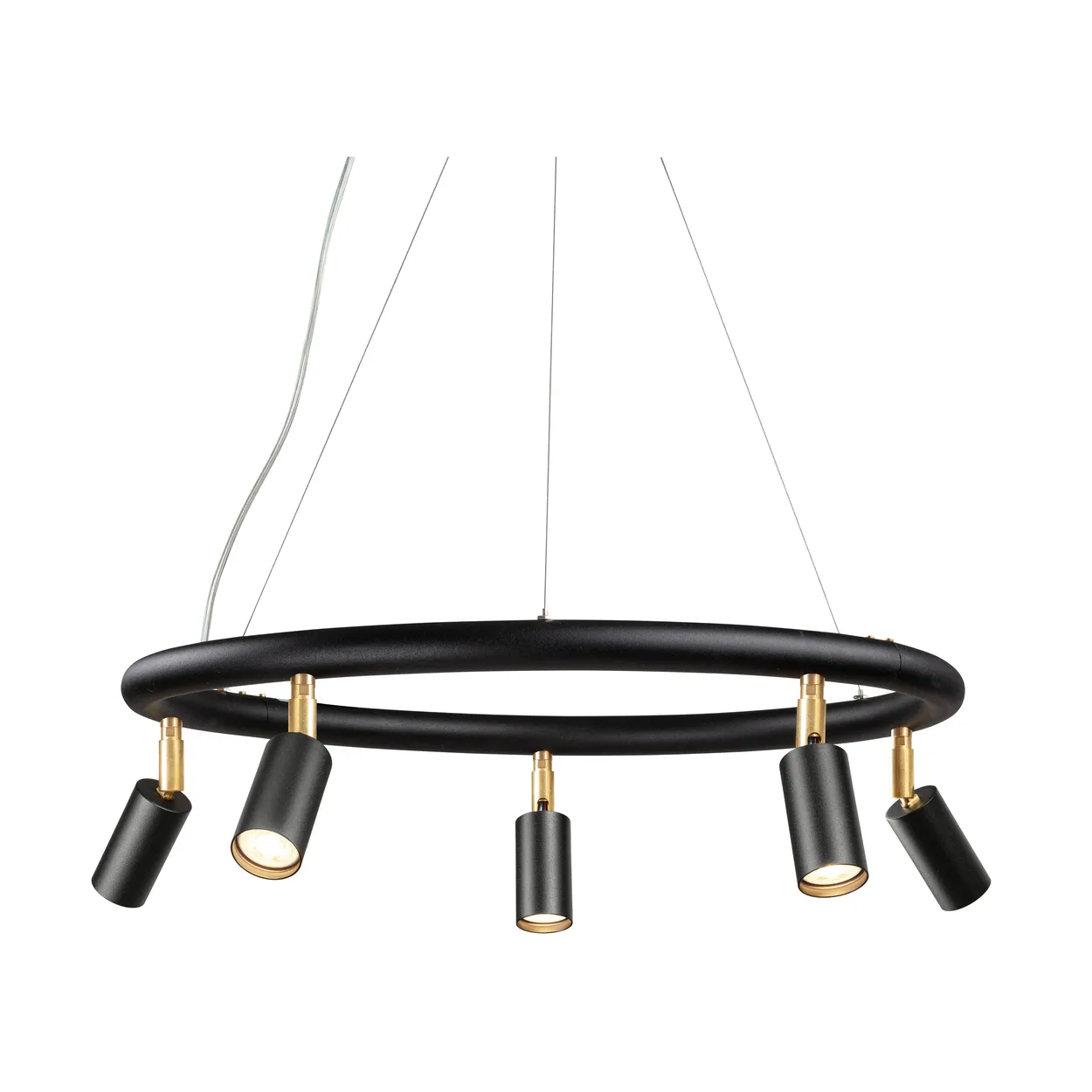 Örsjö Belysning Starlight round wall and ceiling light o60 cm Black textured lacquer RAL 9005