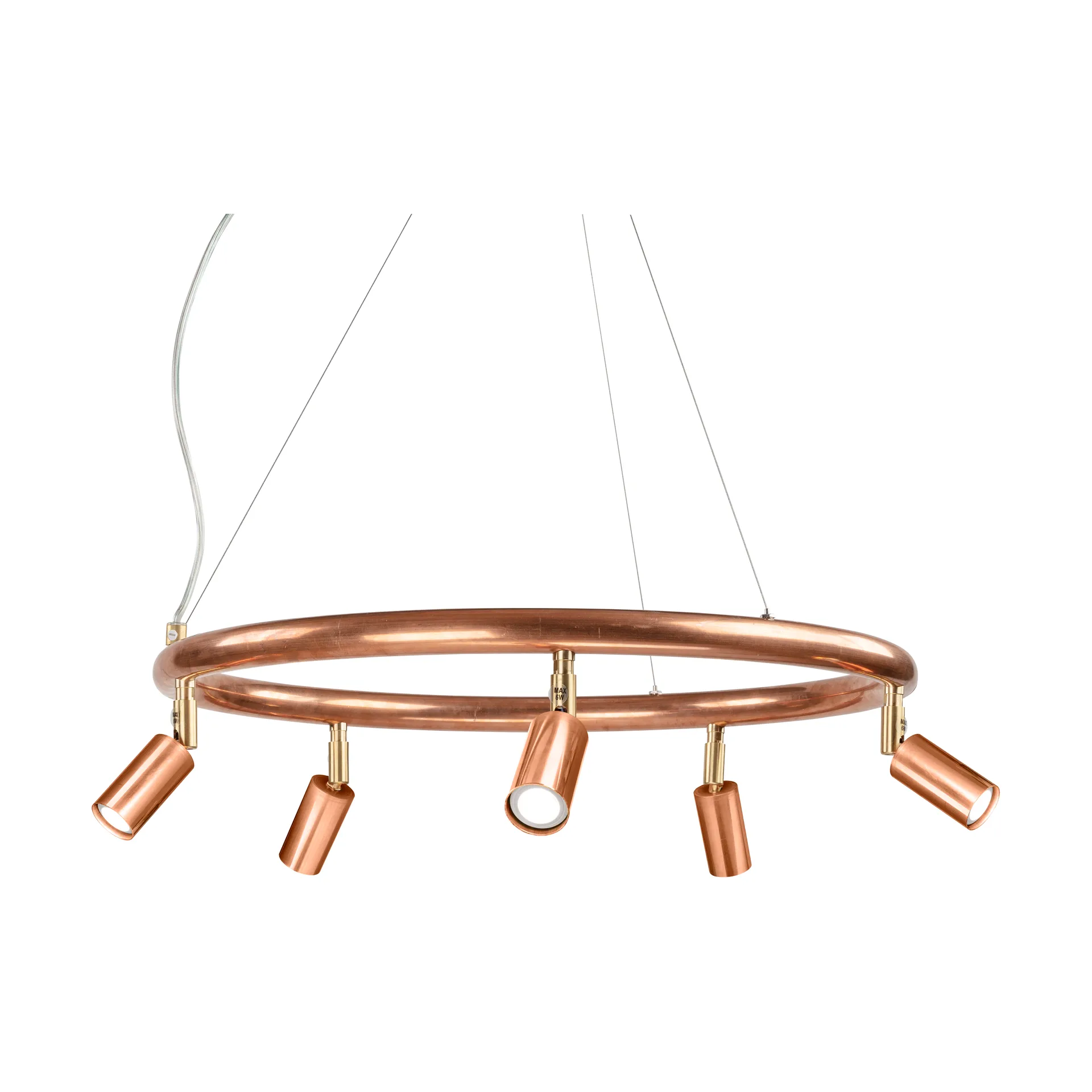 Starlight round wall and ceiling light Ø60 cm, Raw copper Örsjö Belysning