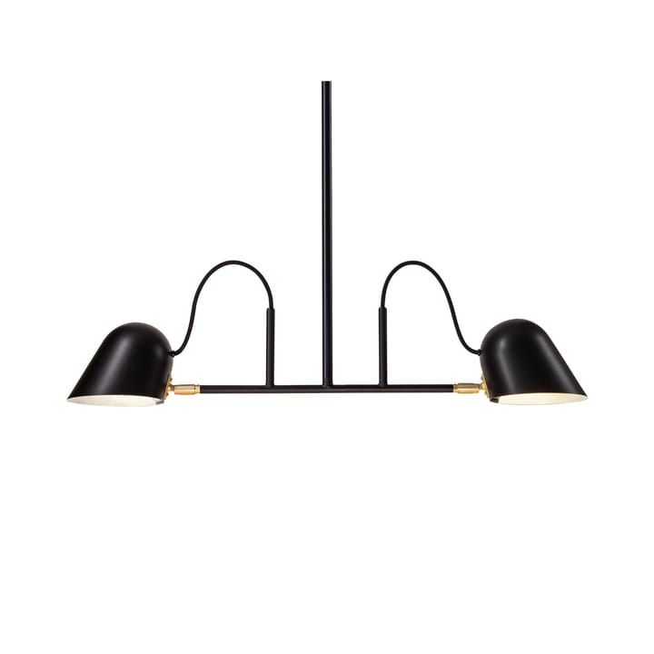 Streck 1100 pendant lamp - Black/brass, fixed mounting - Örsjö Belysning