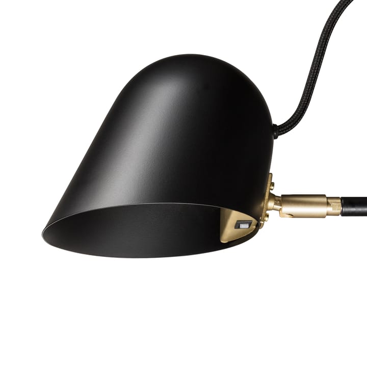 Streck floor lamp, Black, black textile cord Örsjö Belysning
