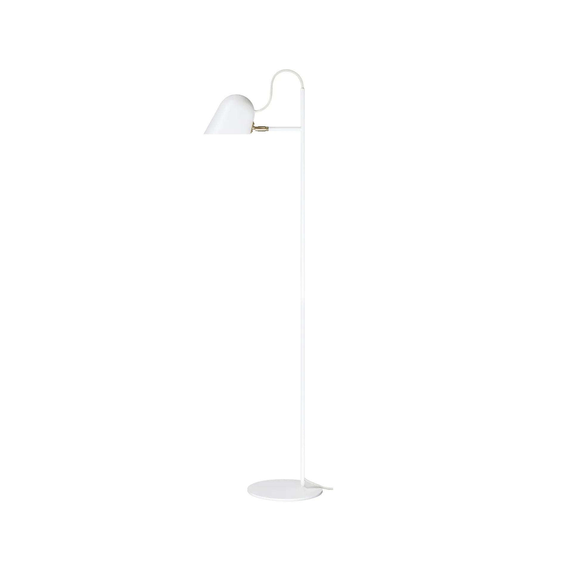 Streck floor lamp, White, warm grey textile cord Örsjö Belysning