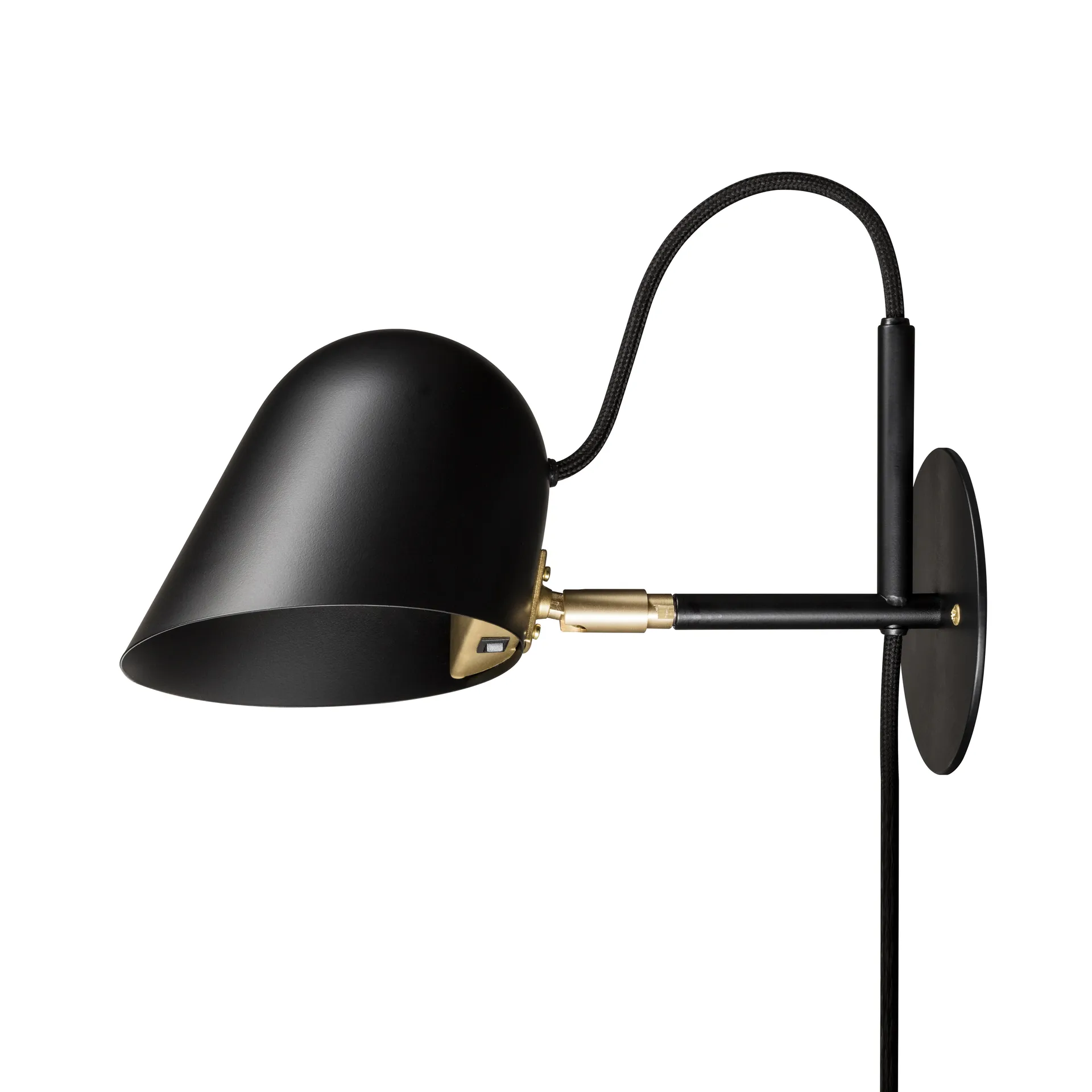 Streck wall lamp, black Örsjö Belysning