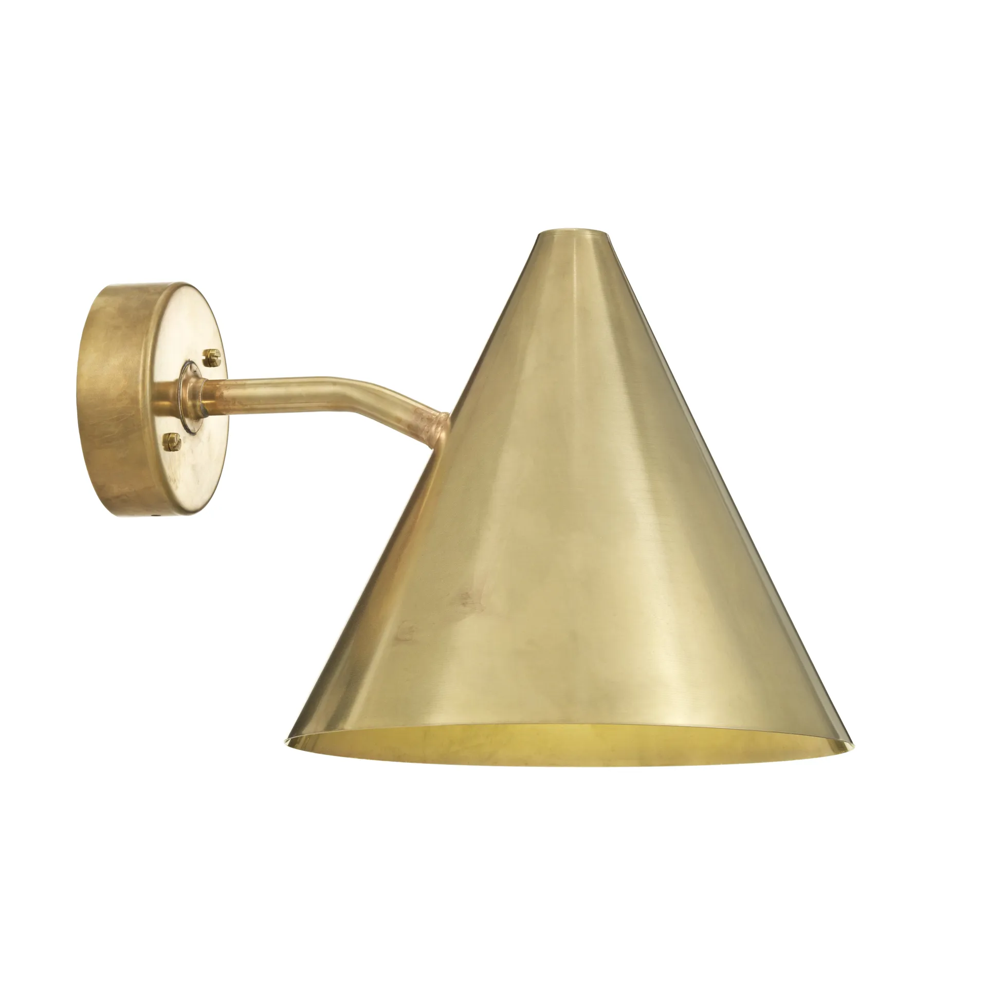 Tratten wall lamp, rough brass Örsjö Belysning