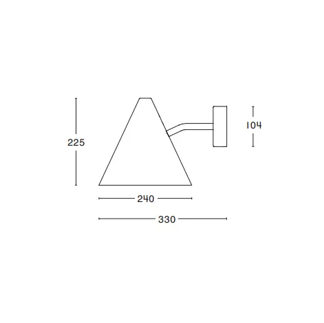 Tratten wall lamp, rough copper Örsjö Belysning