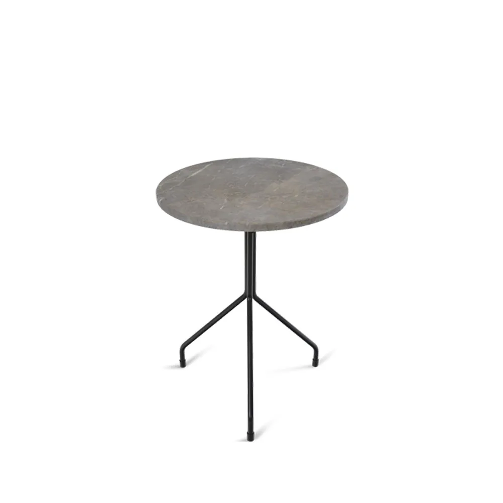 OX Denmarq Allforone side table Grey marble-black, o50 cm