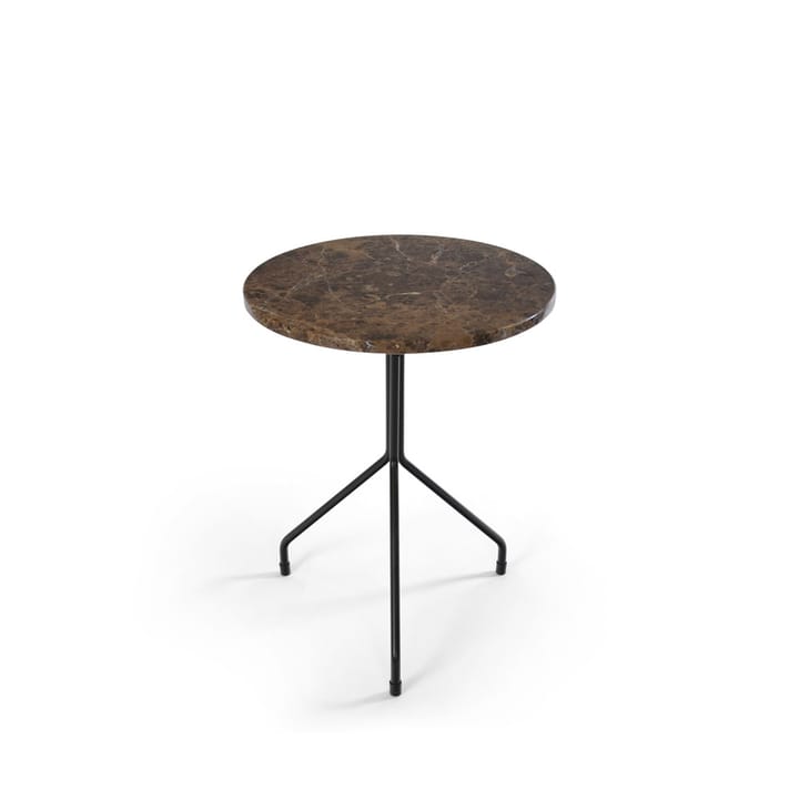 Allforone side table - Marble brown. ø50. black stand - OX Denmarq
