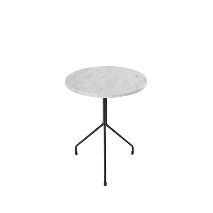 Allforone side table - Marble white. ø50. black stand - OX Denmarq