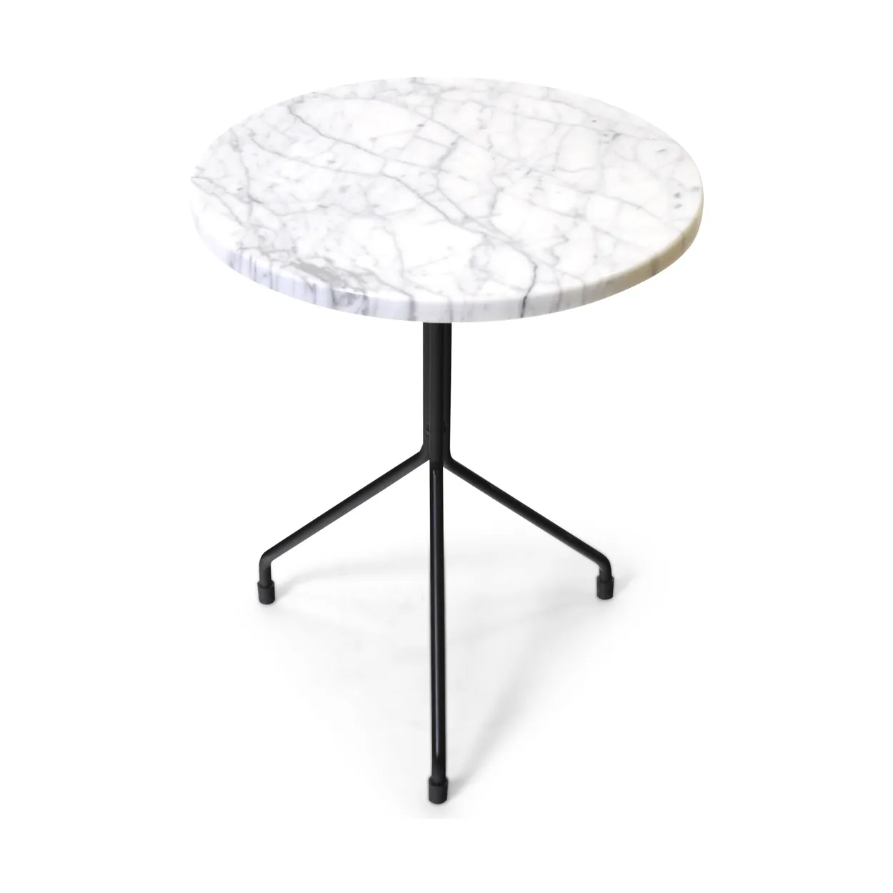 OX Denmarq Allforone side table White carrara-black, o40 cm