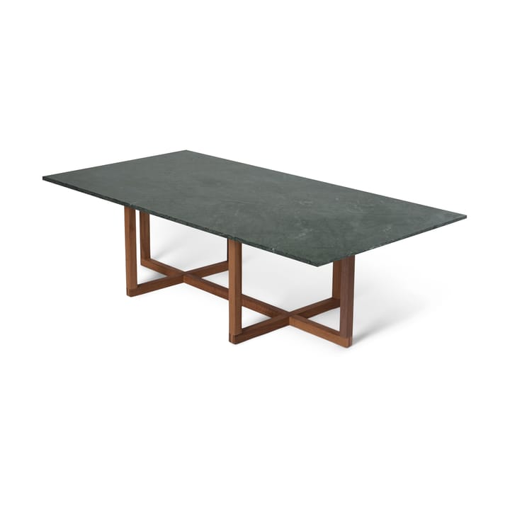 Big Ninety coffee table 70x140 cm, smoked oak base - Green marble - OX Denmarq
