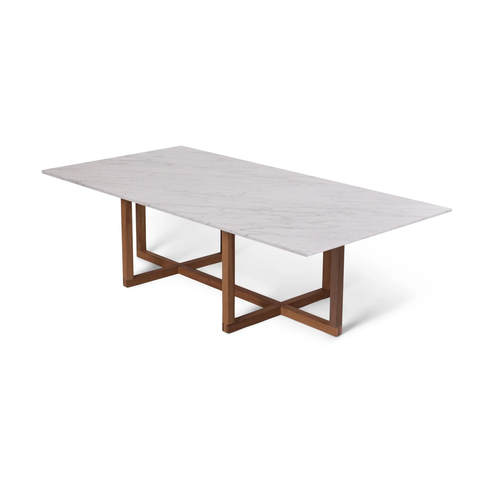 Big Ninety coffee table 70x140 cm, smoked oak base, White marble OX Denmarq
