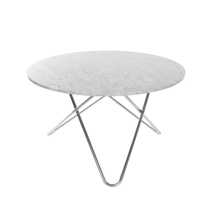 Big O Table dining table - Marble carrara. stainless steel stand - OX Denmarq