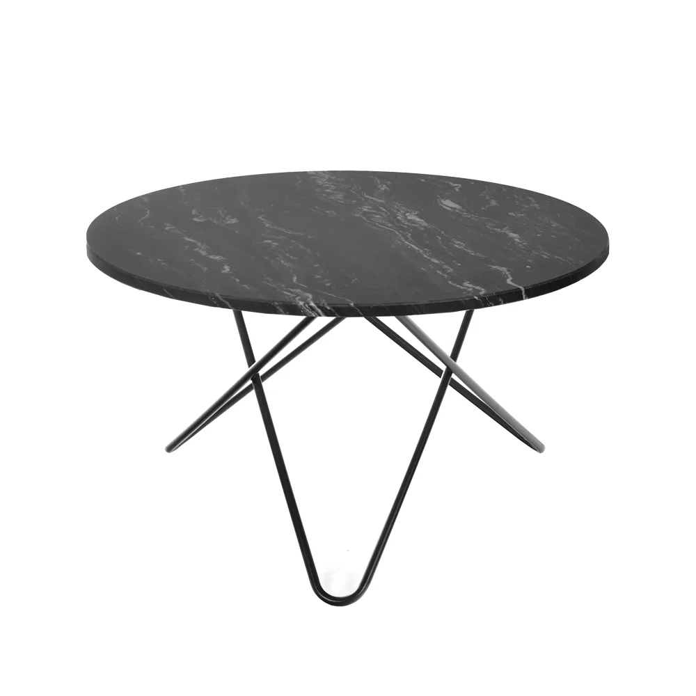 Big O Table dining table, Marble marquina. black stand OX Denmarq