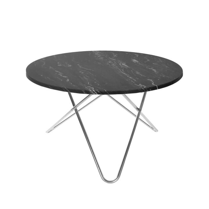 Big O Table dining table - Marble marquina. stainless steel stand - OX Denmarq