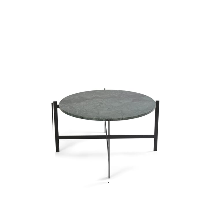 Deck coffee table - marble green. black stand - OX Denmarq