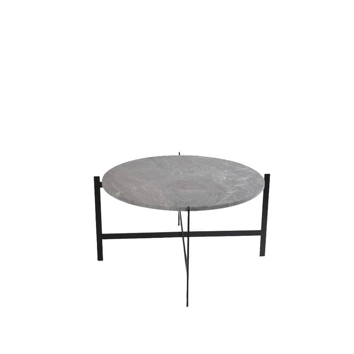 Deck coffee table - marble grey. black stand - OX Denmarq