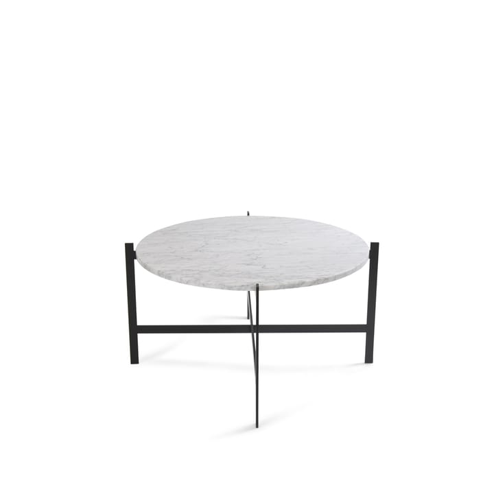 Deck coffee table - marble white. black stand - OX Denmarq