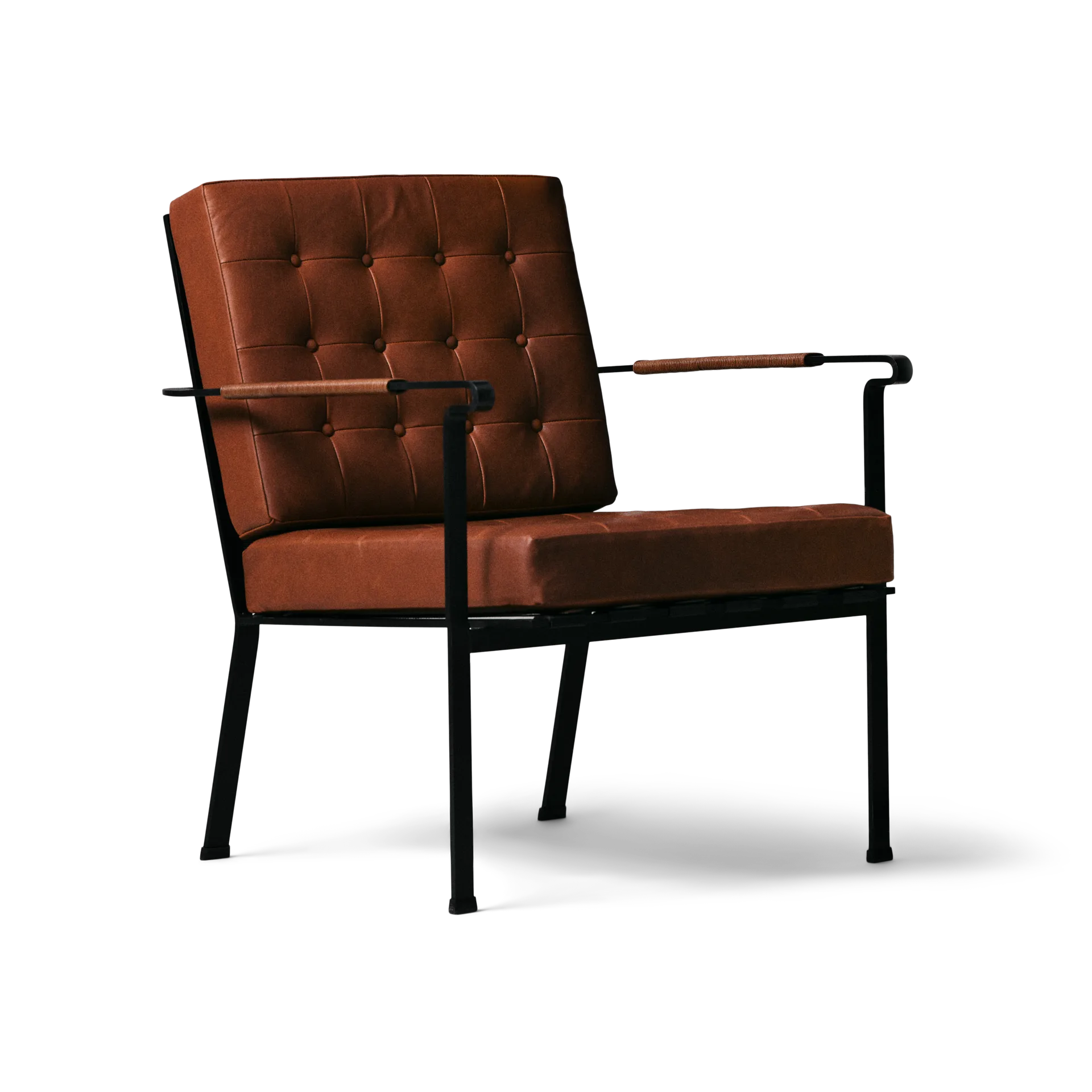Heather Chair armchair black frame, Cognac OX Denmarq