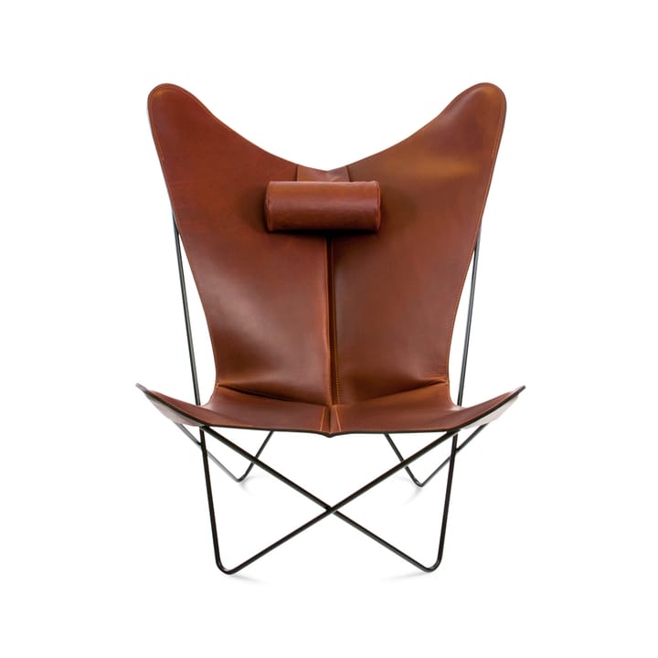 KS Chair bat armchair - Leather cognac. black stand - OX Denmarq