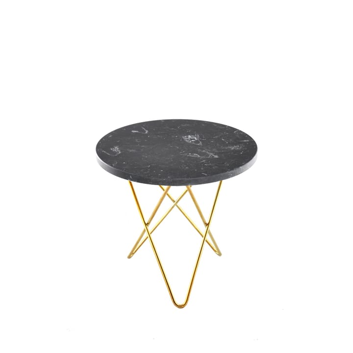 Mini O Table coffee table - Marble marquina. brass stand - OX Denmarq