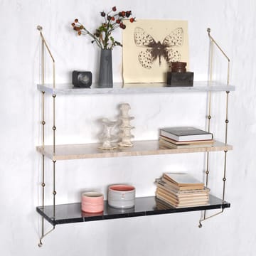 Morse shelf - marble green. frame in brass - OX Denmarq