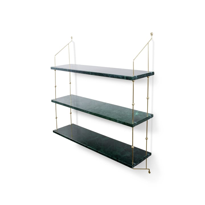 Morse shelf - marble green. frame in brass - OX Denmarq