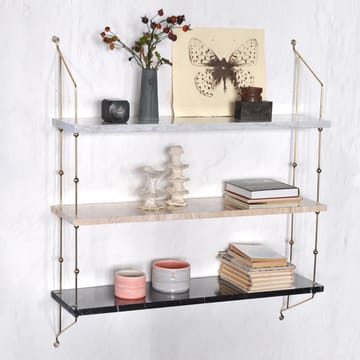 Morse shelf - marble white. frame in brass - OX Denmarq