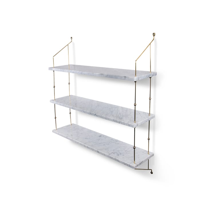 Morse shelf - marble white. frame in brass - OX Denmarq