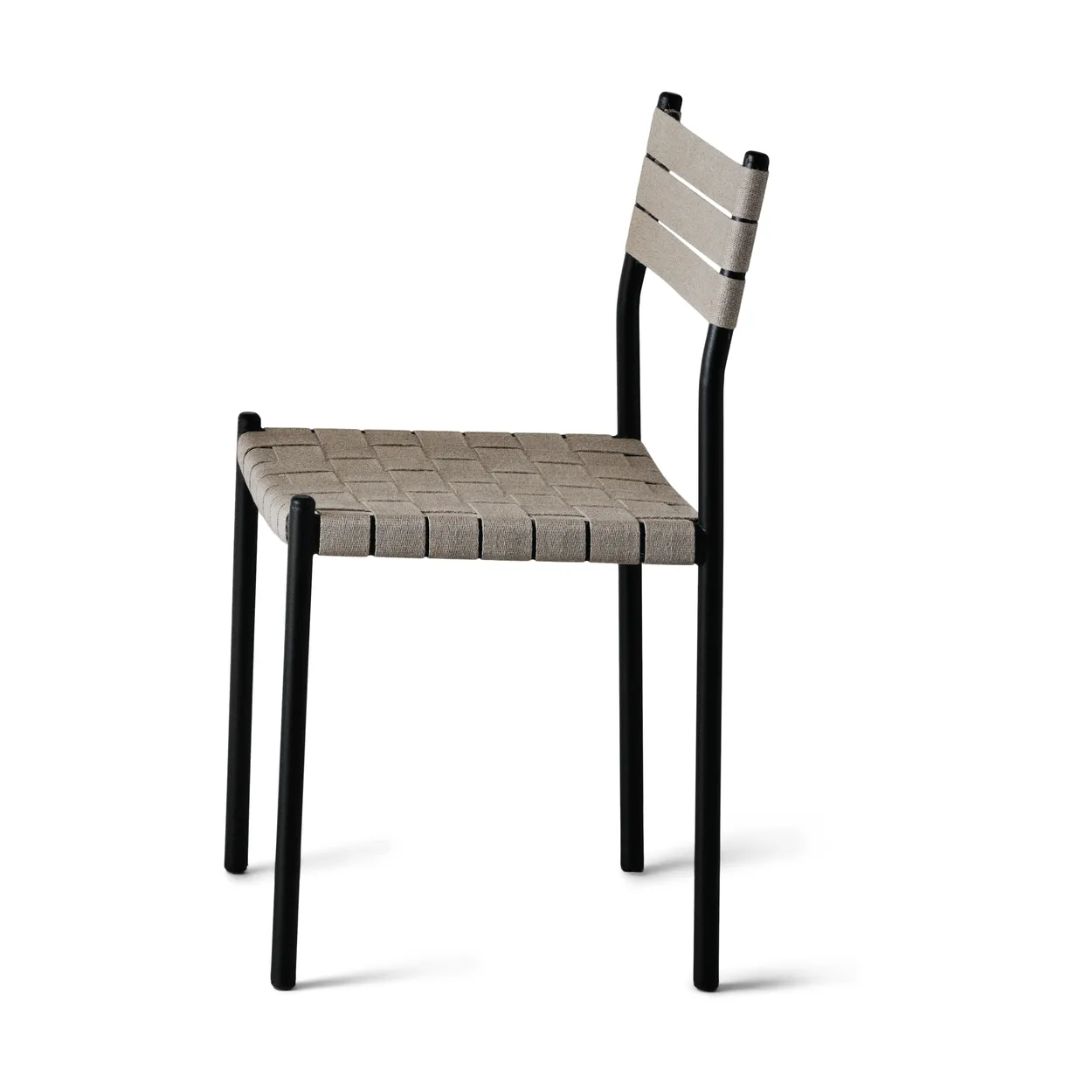 OX Denmarq Nettan Chair black frame chair Natural weave