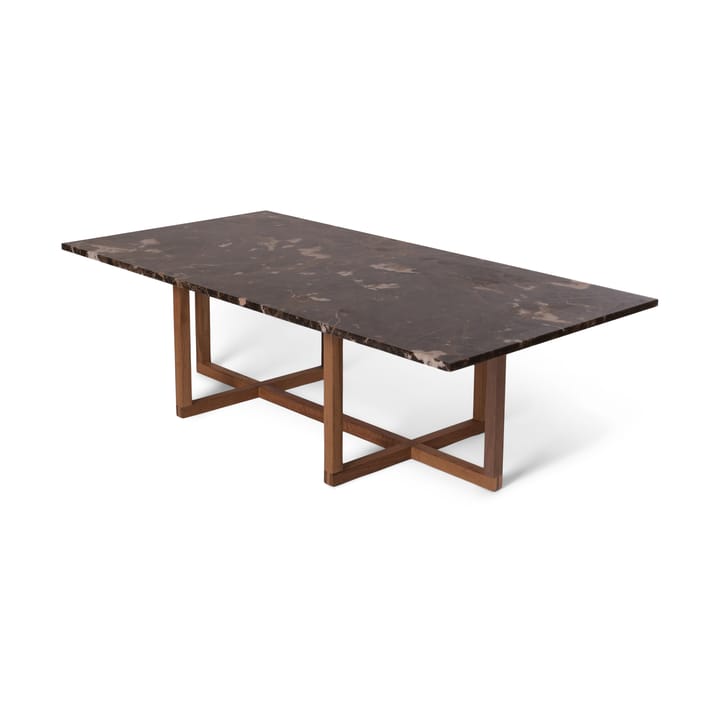 Ninety coffee table 60x120 cm, smoked oak base - Brown marble - OX Denmarq