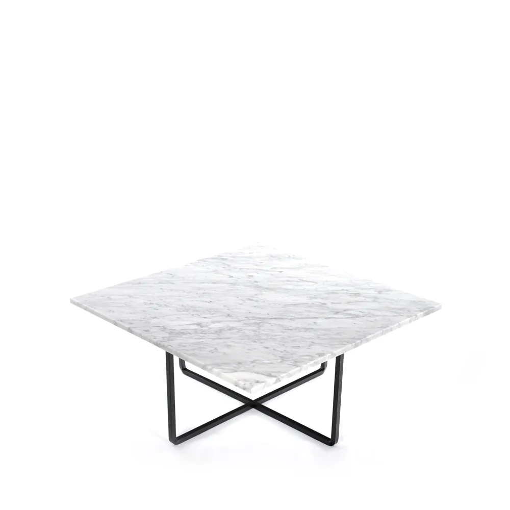 OX Denmarq Ninety coffee table marble carrara. black stand