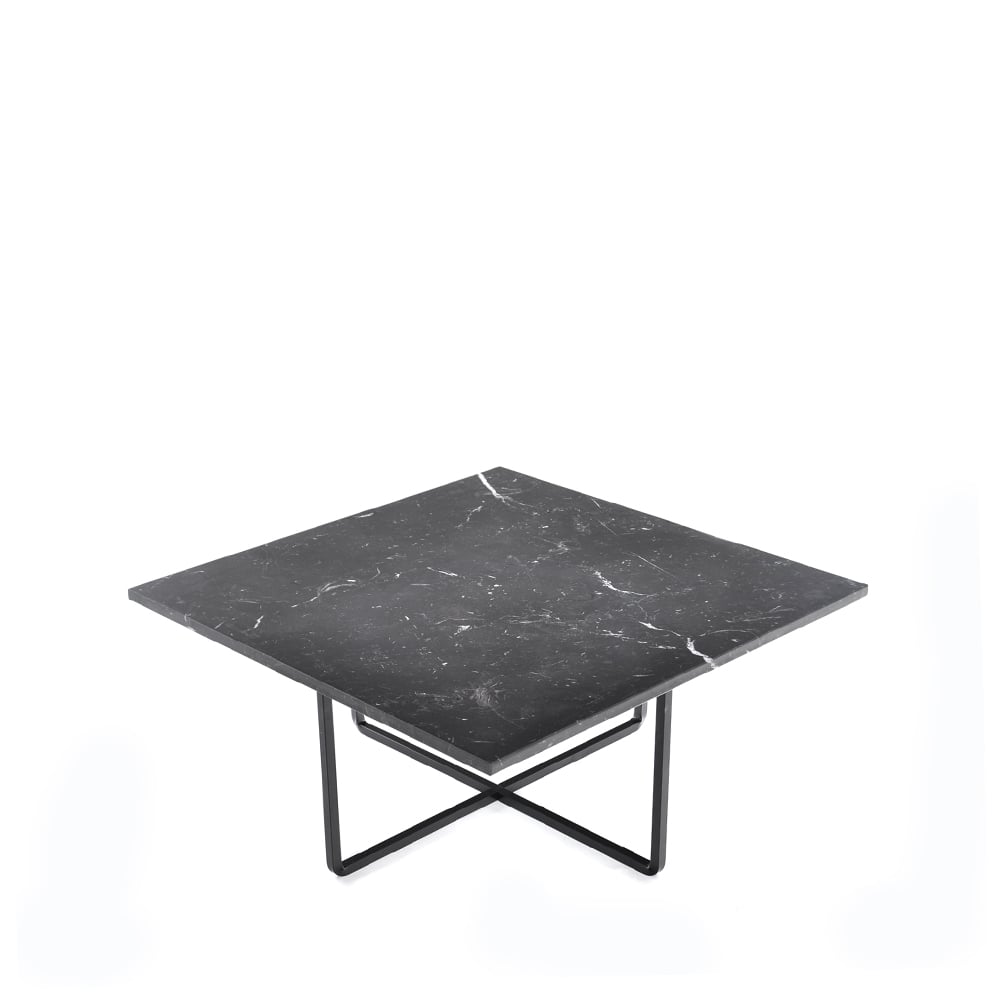 OX Denmarq Ninety coffee table marble marquina. black stand
