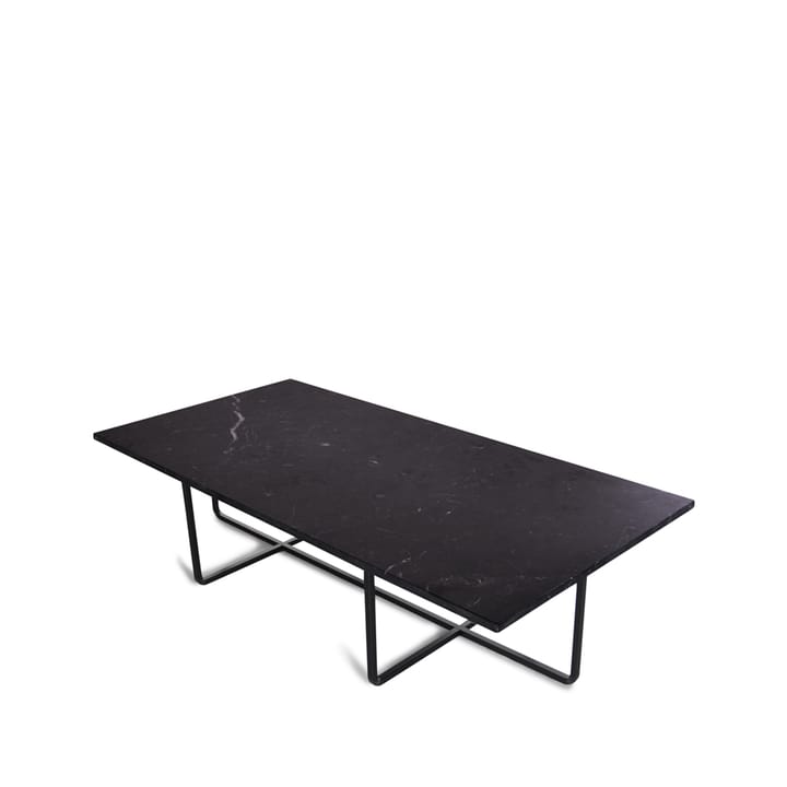 Ninety coffee table rectangular - marble marquina. black stand - OX Denmarq