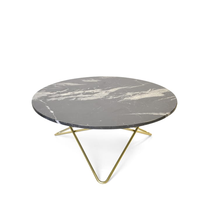 O Table coffee table - marble black. brass stand - OX Denmarq