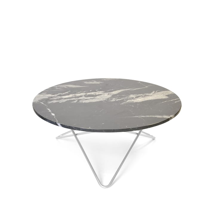 O Table coffee table - Marble black. stainless steel stand - OX Denmarq
