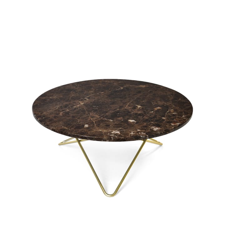 O Table coffee table - marble brown. brass stand - OX Denmarq