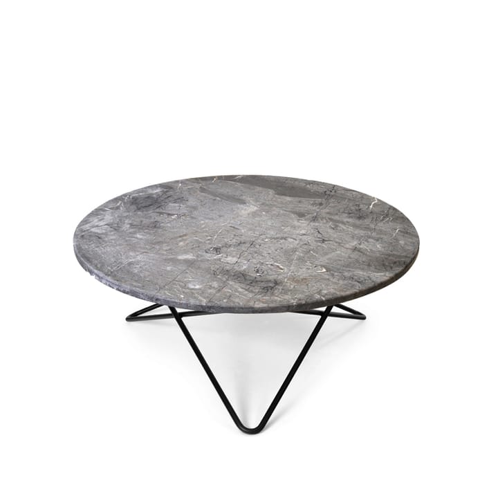 O Table coffee table - Marble grey. black laquered stand - OX Denmarq