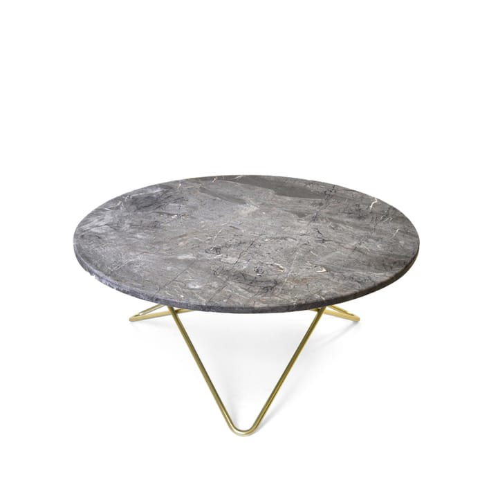 O Table coffee table - Marble grey. brass stand - OX Denmarq