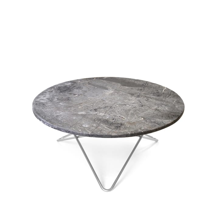 O Table coffee table - Marble grey. stainless steel stand - OX Denmarq