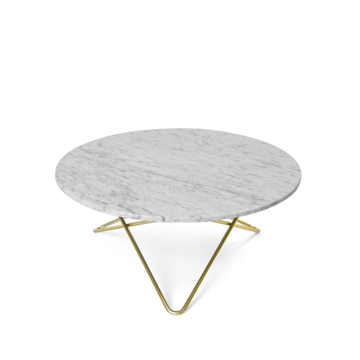 O Table coffee table - marble white. brass stand - OX Denmarq