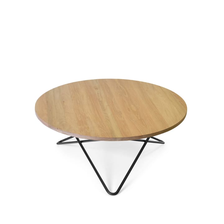 O Table coffee table - Oak mattlack. black laquered stand - OX Denmarq