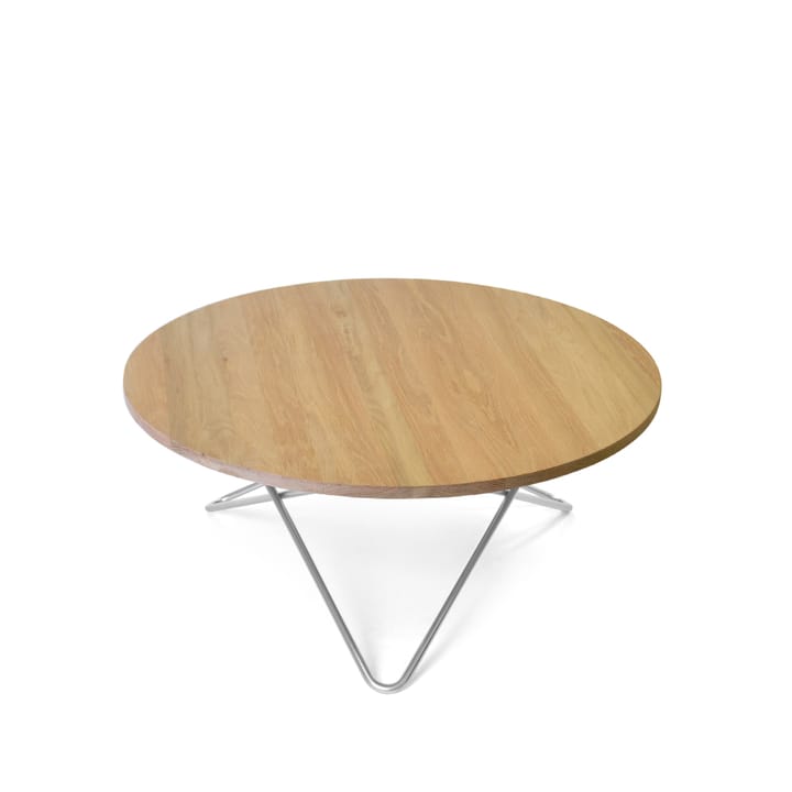 O Table coffee table - Oak mattlack. stainless steel stand - OX Denmarq