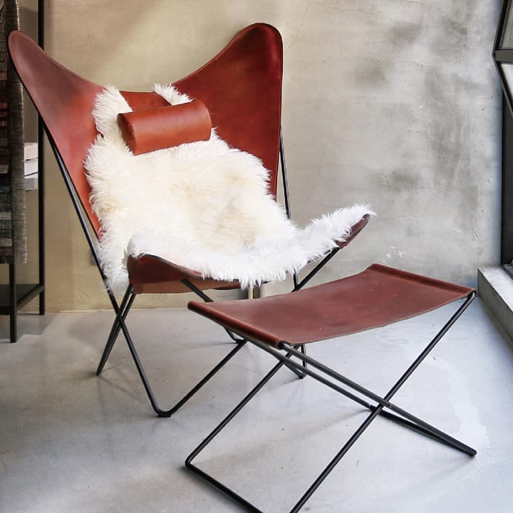 OX Stool stool, Leather cognac. stainless steel OX Denmarq