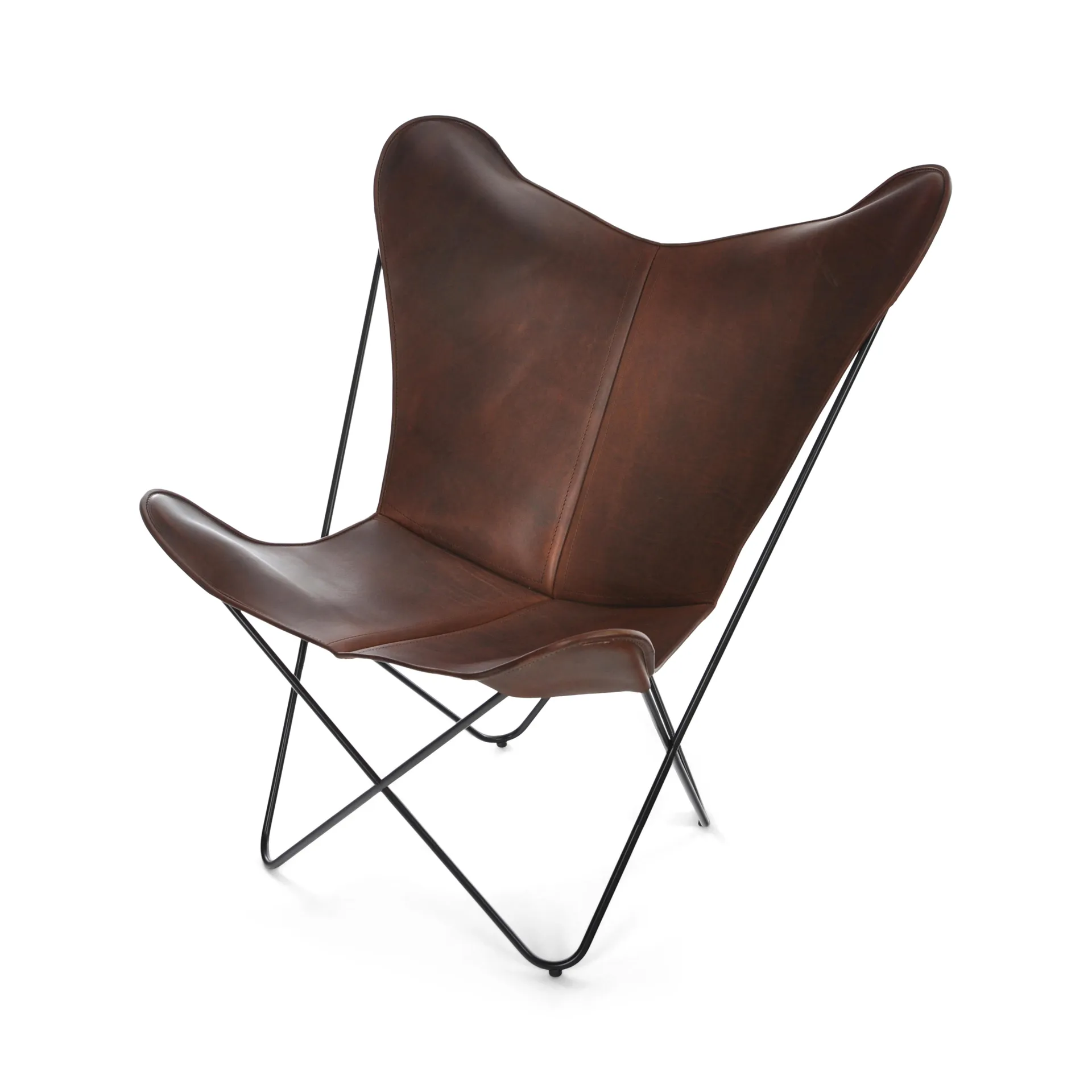 Papillon armchair. black undercarriage, mocca OX Denmarq