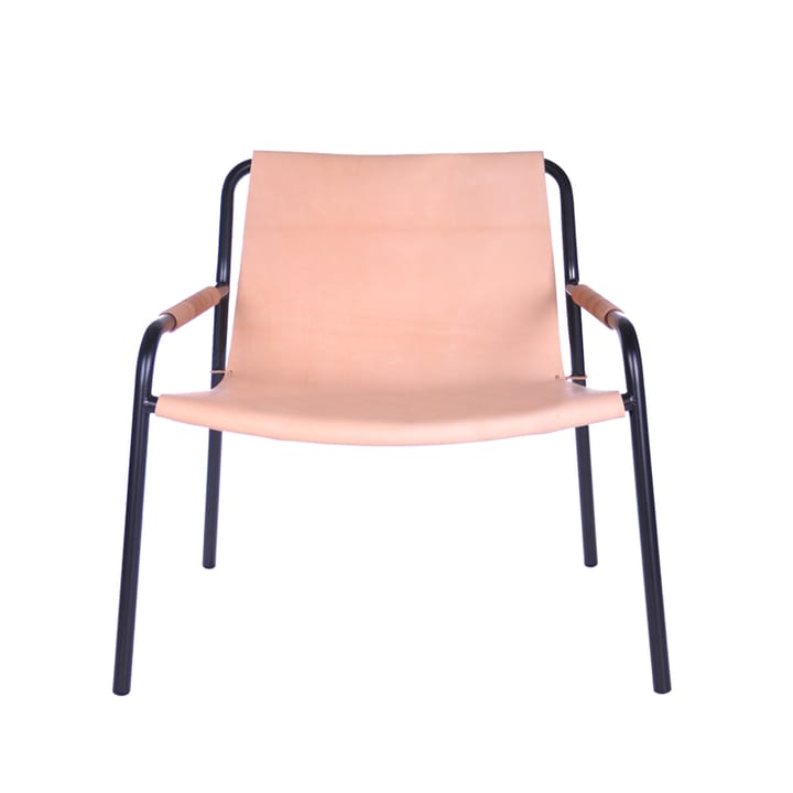 September lounge chair - leather nature. black laquered  steelstand - OX Denmarq