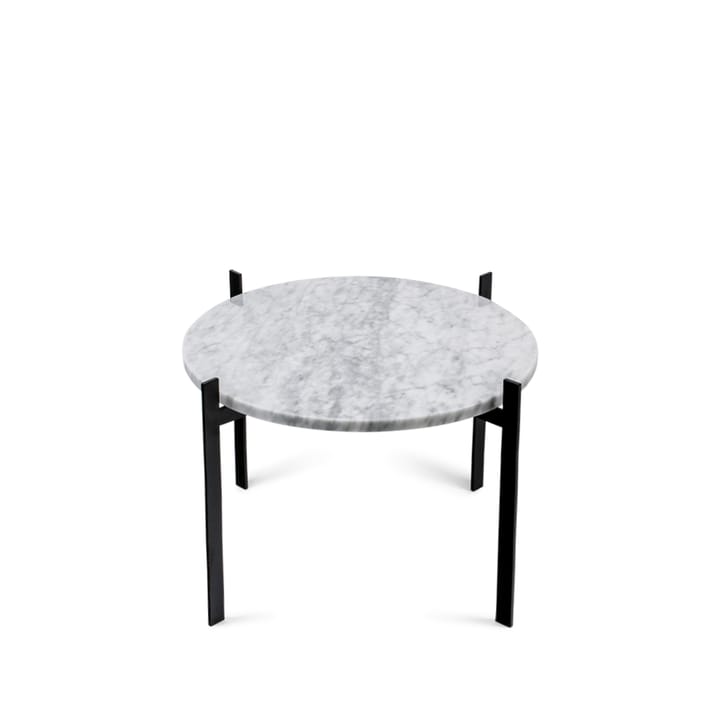 Single Deck tray table - Marble white. black stand - OX Denmarq