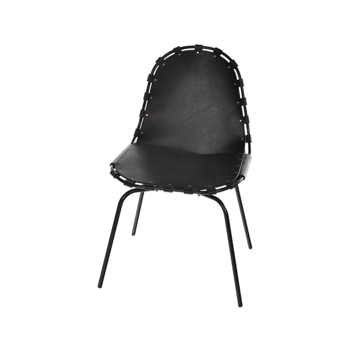 Stretch chair - leather black. black stand - OX Denmarq