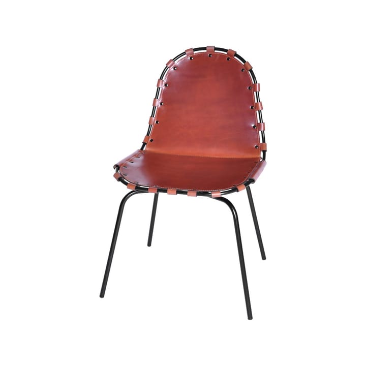 Stretch chair - leather cognac. black stand - OX Denmarq